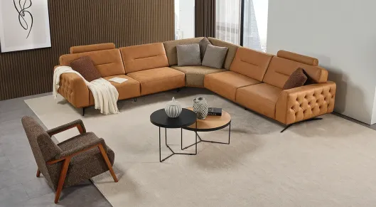 Product img 2, Loft Metal Ayaklı Köşe Koltuk Takımı